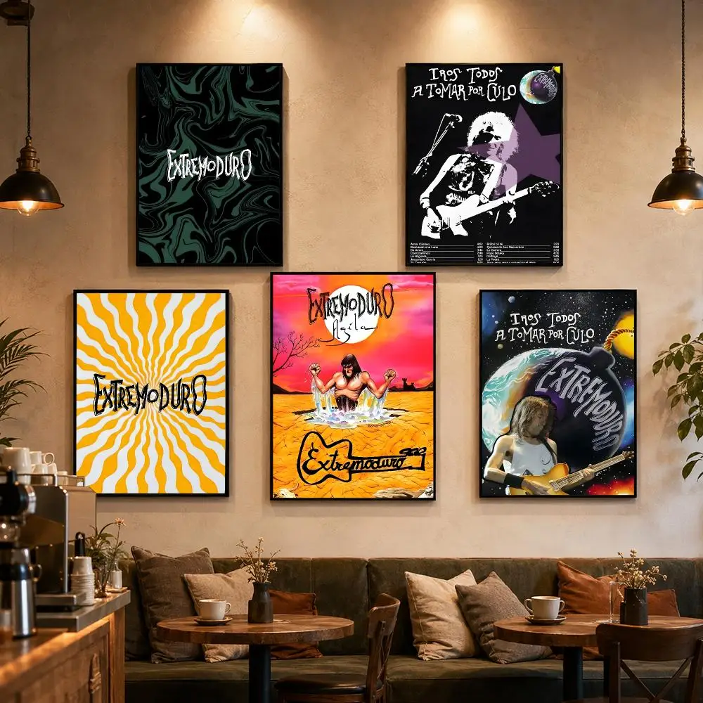Rock Band E-Extremoduro Poster Self-adhesive Art Waterproof Paper Sticker Coffee House Bar Dorm Room Wall Decor