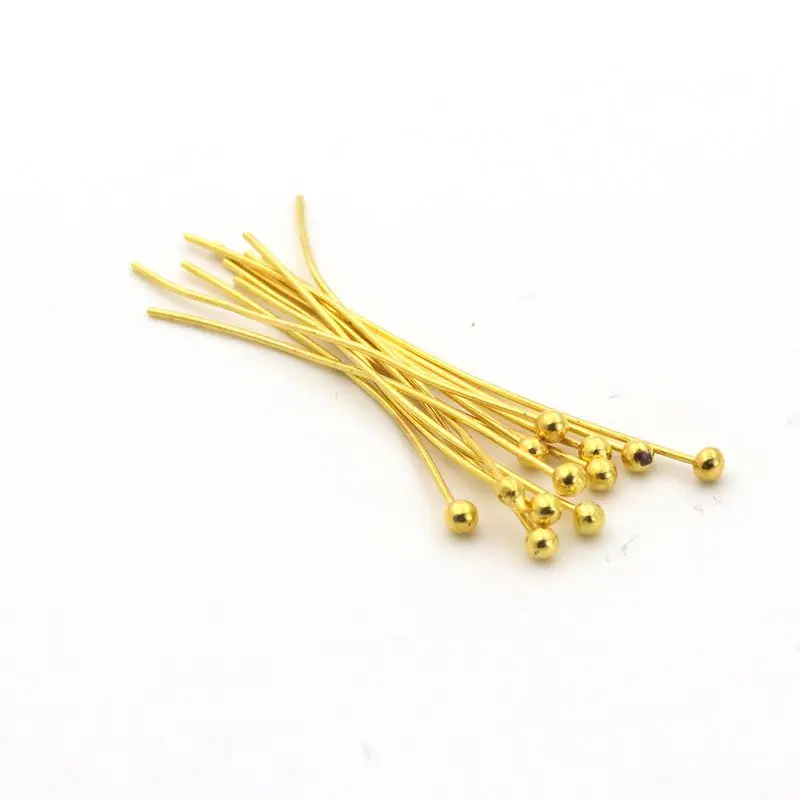 200pcs/lot 25 30 40 50mm Colorful Metal Ball Head Pins Needles For Jewelry Findling Making Diy HandWork Accessories Wholesale