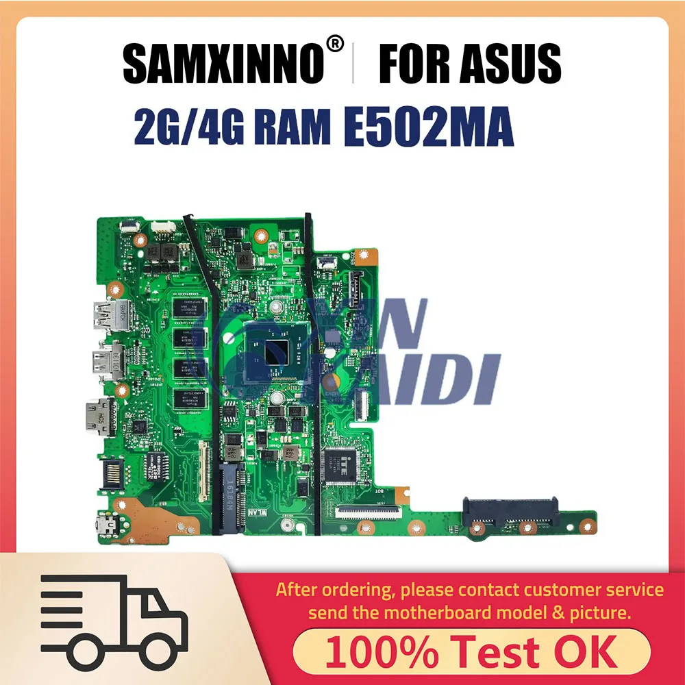 

Notebook Mainboard For ASUS E402MA F402MA X402MA F502MA X502MA L402MA L502MA Laptop Motherboard N2840 N4200 2G 4G RAM 0G SSD