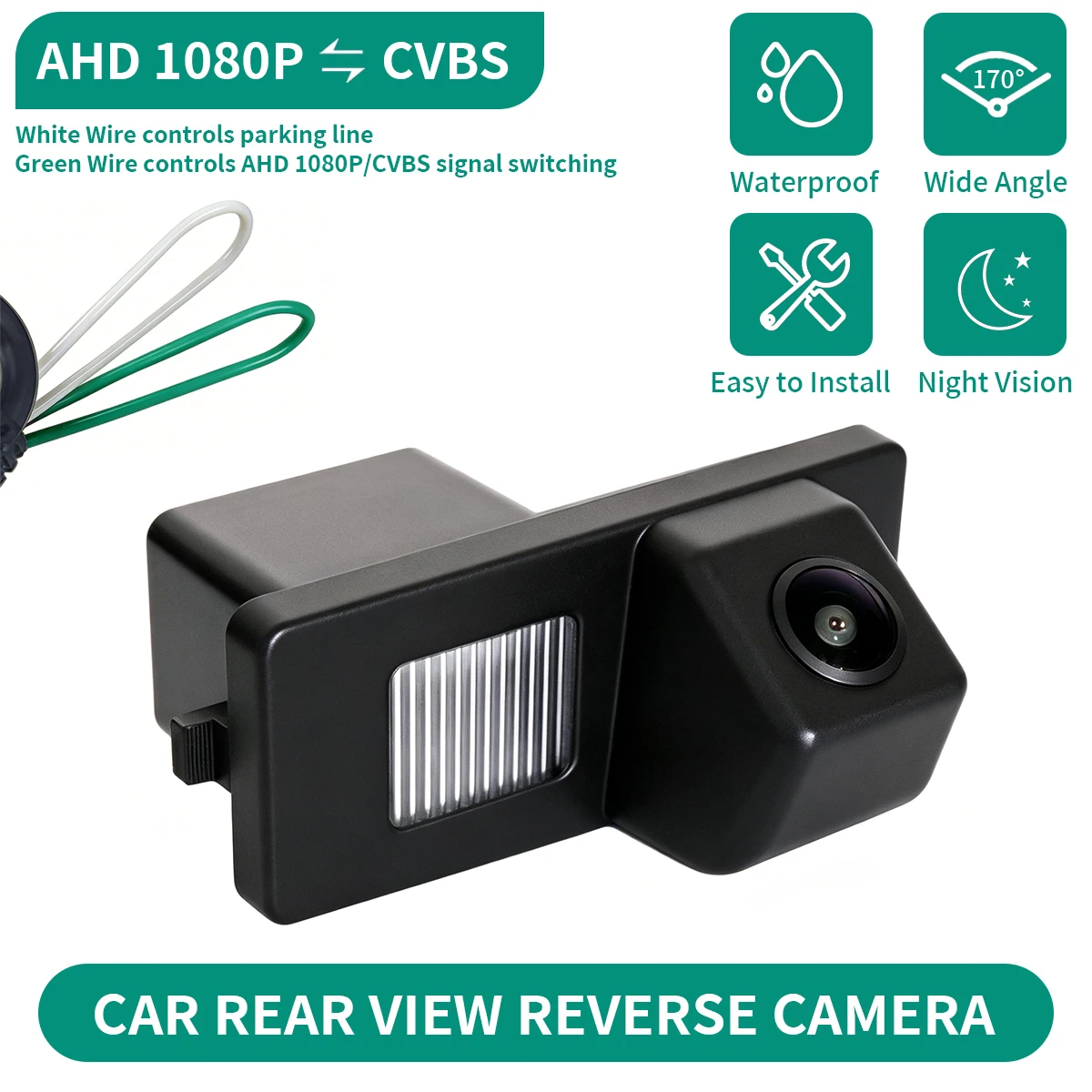 AHD 1080P Car Rear View Backup Camera Wide Angle Fisheye Lens Waterproof For SSangYong Actyon Sports 2006~2019 Ssangyong Rexton