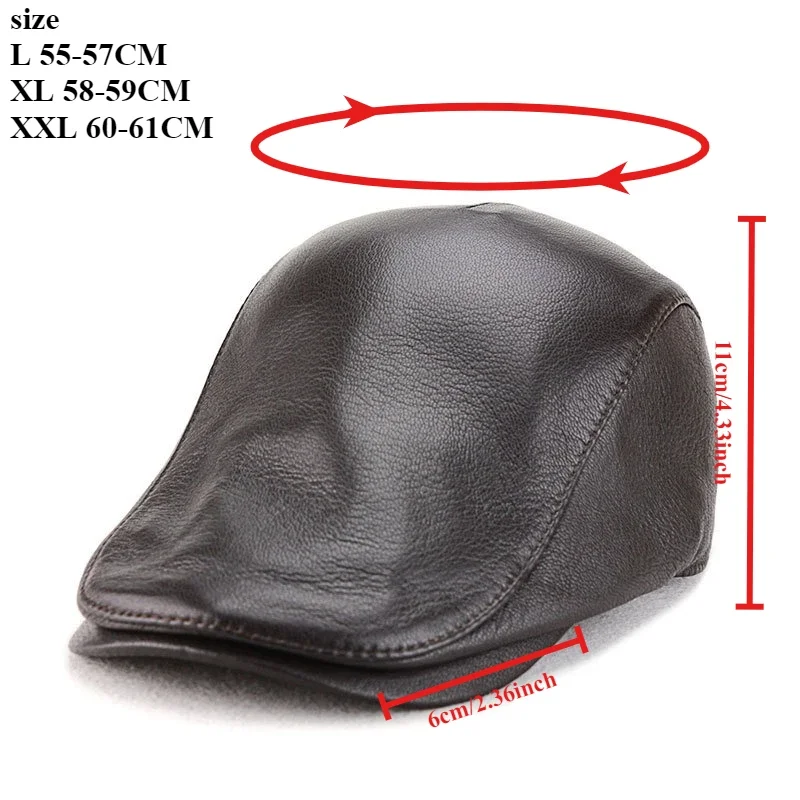 Autumn Winter High Quality Leather Flat Ivy Caps Women Berets Dad Warm Gatsby Hat Men Cabbie Cap Lady Fashionable Newsboy Hats