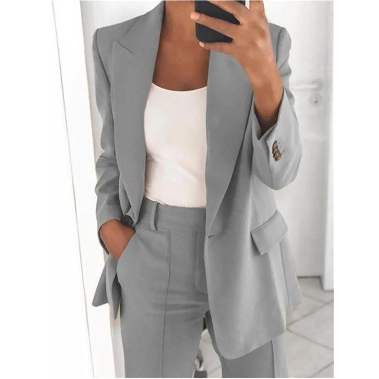 Women\'s Work Wear Business Suit Autumn Spring Jacket Fashion Oversize New Jacket Long Sleeved Cardigan Formal Suit Coat Women