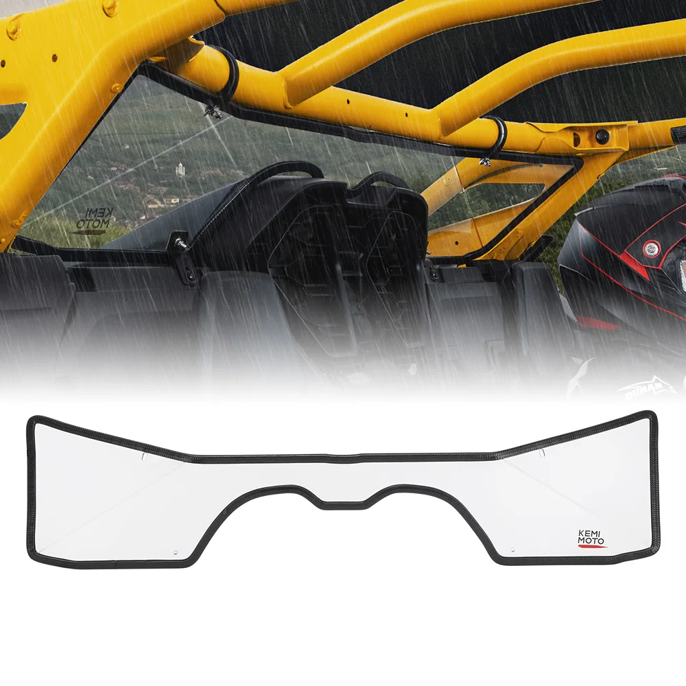 

Clear Rear Windshield UTV PC Back Window Scratch-Resistant Noise Reduction For Can-am Maverick R X RS 999T DCT 2024-2025
