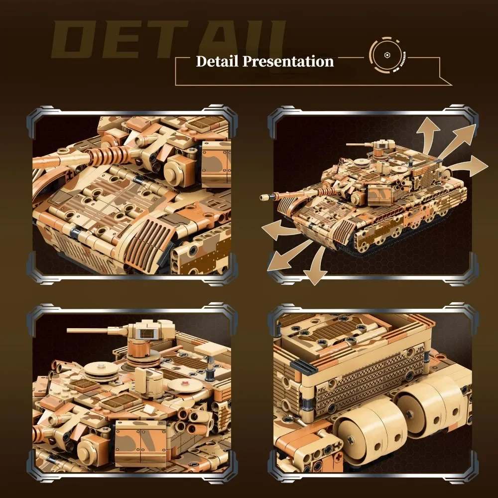 Militaire WW2 MOC 99A Leger Gevechtstank Bouwstenen Met Afstandsbediening Tank Wapen Bakstenen Educatief Speelgoed Voor Kinderen