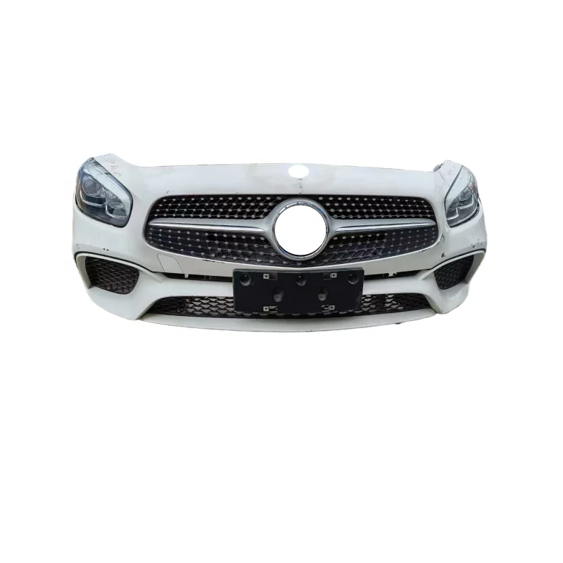

Tom AutoUsed Front Bumper Assembly for Mercedes Benz SL AMG W231 Includes Radiator Headlights Hood Mudguard
