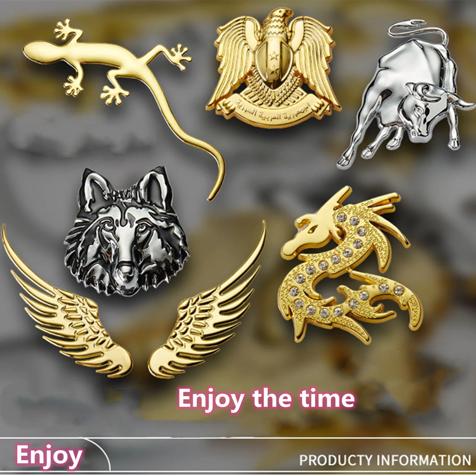 

Car Decal Sticker 3D Metal Sticker Auto Chrome Emblem Badge Sticker Animal Vinyl Decal for Car SUV Body Stickers Car Accessories