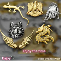 Car Decal Sticker 3D Metal Sticker Auto Chrome Emblem Badge Sticker Animal Vinyl Decal for Car SUV Body Stickers Car Accessories