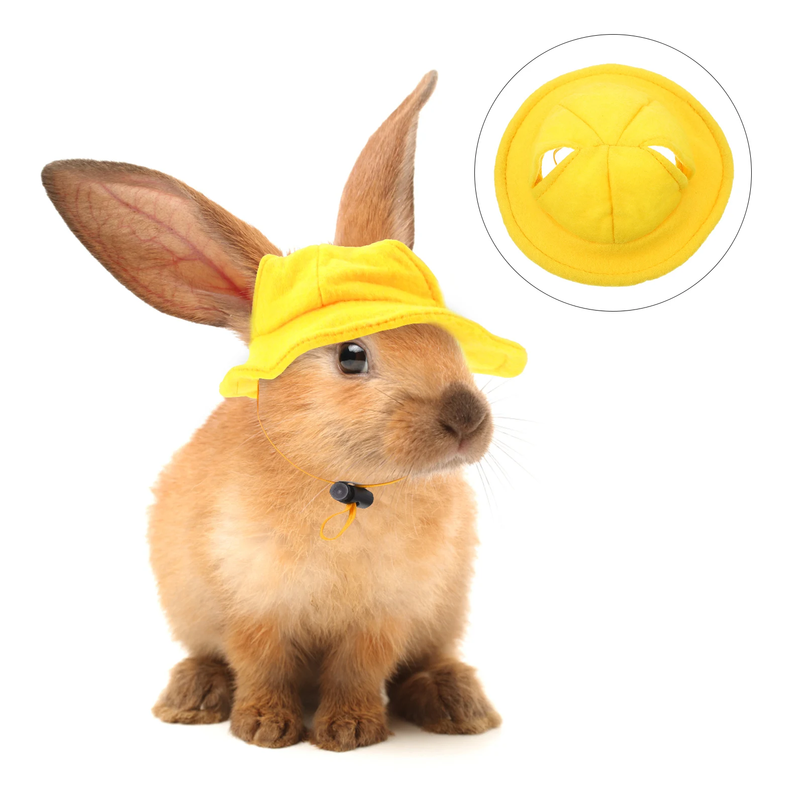 

Creative Small Pet Hat Comfortable Yellow Bunny Cover Ideal For Parties Photo Props Pet Clothes Accessory
