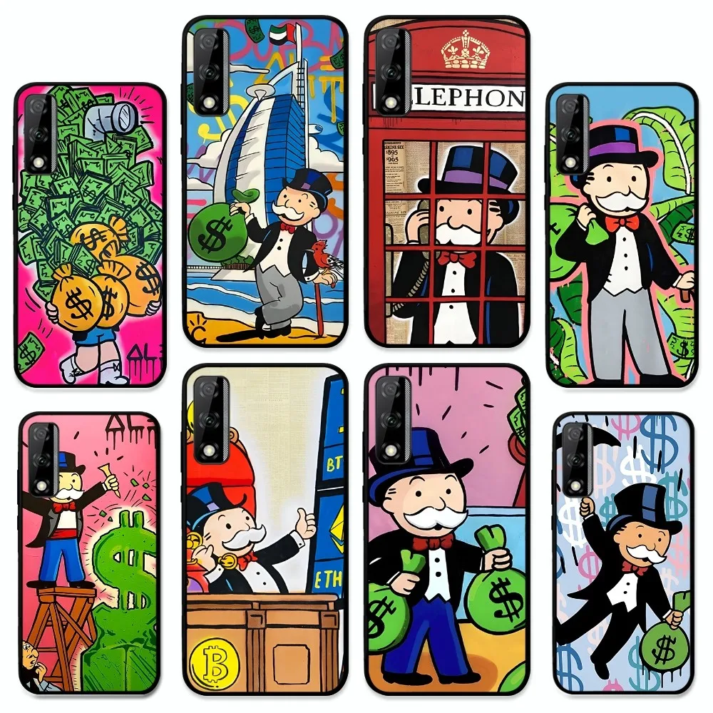 Cartoon D-Dollars Alec M-Monopolys Phone Case For Huawei Y9 6 7 5 Prime Enjoy 7s 7 8 plus 7a 9e 9plus 8E Lite Psmart Shell