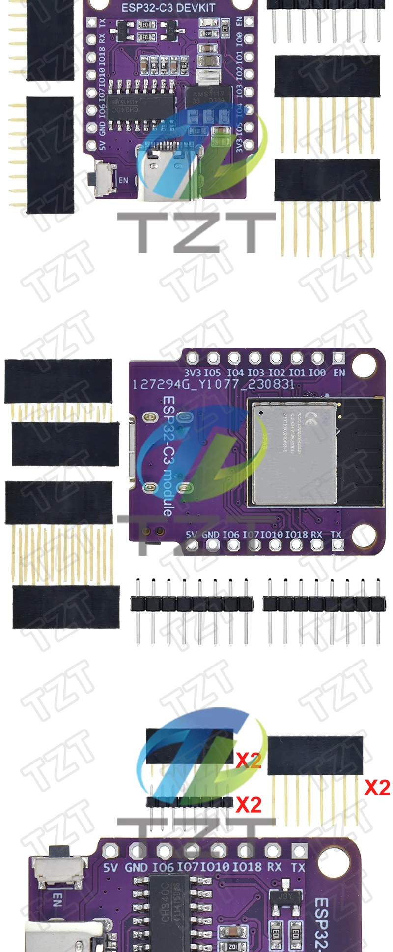 Tzt wemos d1 mini esp8266 esp32 ESP32-C3 ESP32-C3-MINI-1-N4 serielles wifi + bluetooth ch340g esp8684 entwicklungs board für arduino – Detail 6