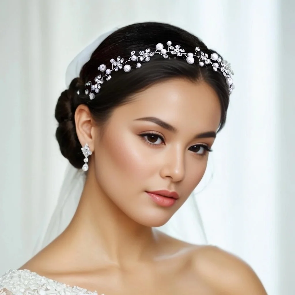 

Women's Fashionable Hair Accessories & Wedding Party Headwear Handcrafted Exquisite Bridal Rhinestone Headband HP730