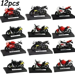 Hot 1:18 Bedroom Desk Car Decoration Model Toy Die Casting Motorcycle Model Portable Christmas Birthday Gift Kids Toys