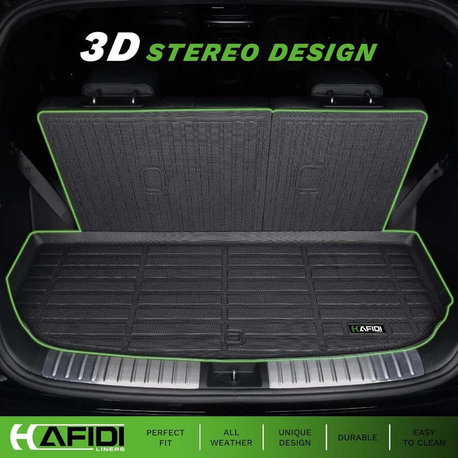 مجموعة سجادات أرضية السيارة من مادة TPE AllWeather ومجموعة بطانة البضائع لنماذج Nissan Kicks SV SR لعام 2025 مع ملحقات مسند الظهر والسطح العلوي C