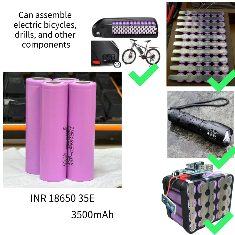 100% Original Free Shipping  for 18650 3500mAh 25A Discharge INR18650 35E 3500mAh Li-ion 3.7v Rechargable Battery 18650 Battery