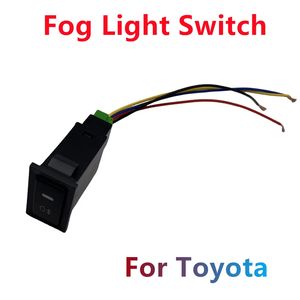 Car 1PCS Fog Light Switch 5-Pin ON-OFF Button For Toyota Camry 1999-2006 Corolla Land Cruiser 90 4Runner MR2 Orange  Auto Parts