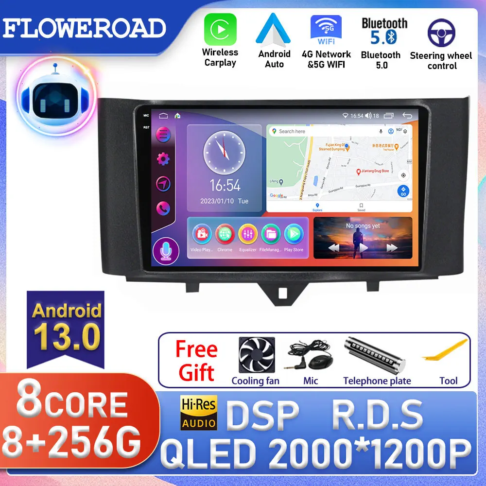 

Android System For Mercedes Benz Smart Fortwo 2011 2012 2013 2014 2015 Car Radio Multimedia Player Stereo WiFi BT GPS TV Carplay