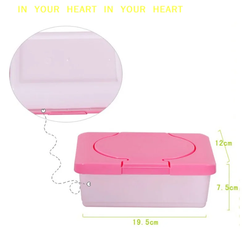 【X】Wet Tissue Storage Box Plastic Case Home Office Wipes Holder with Buckle Lid Household Dust-proof Toilet Paper Holder view 6