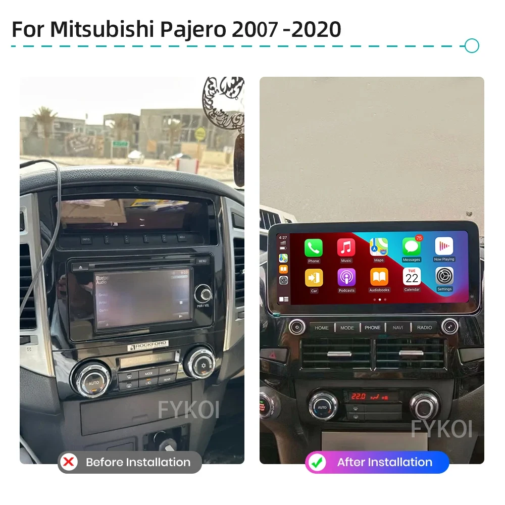 أندرويد 15 12.3 بوصة لميتسوبيشي باجيرو 4 V80 V88 V90 V93 V97 V98 2007-2020 شاشة كاربلاي راديو السيارة الوسائط المتعددة بلوتوث واي فاي #3