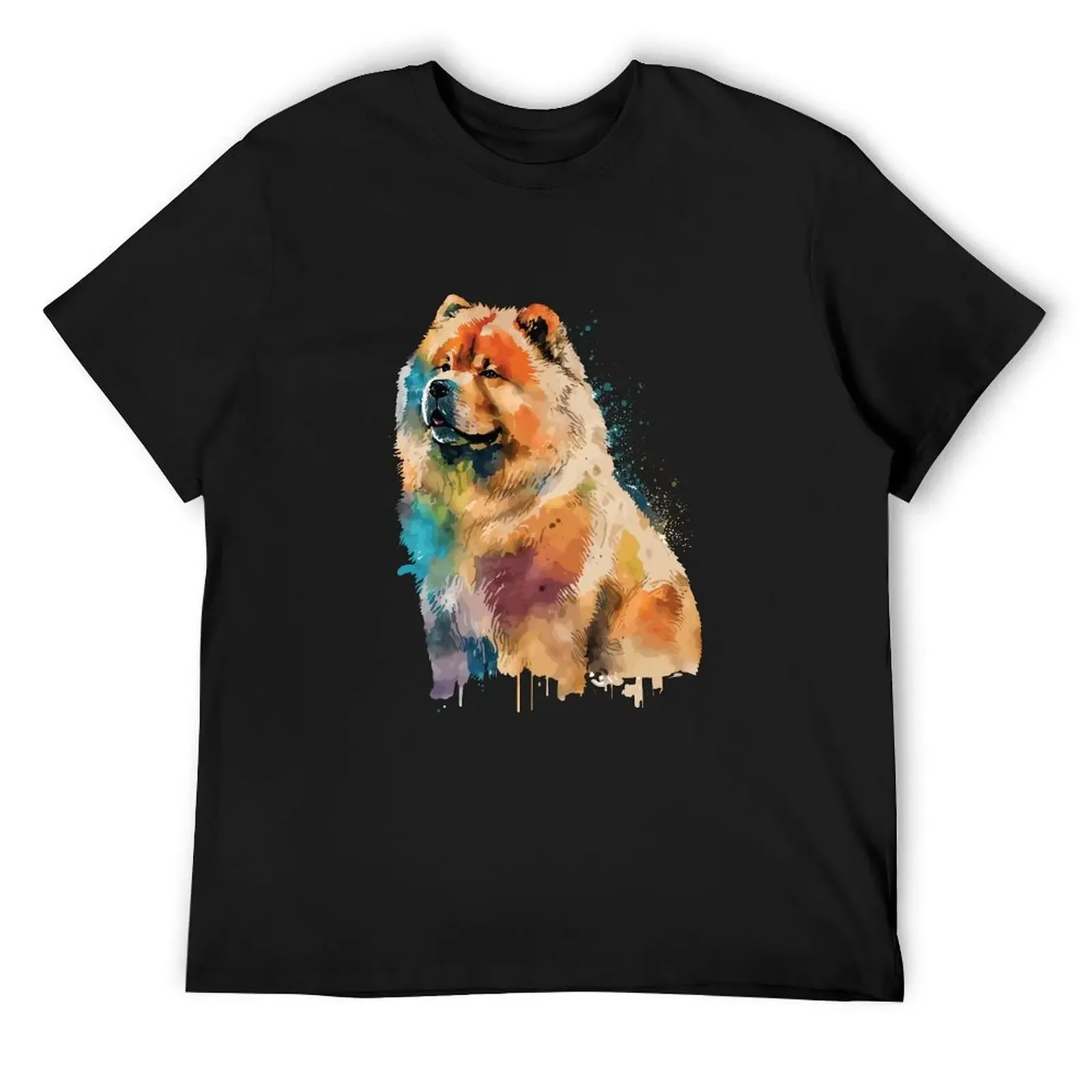 

Chow Chow Dog watercolor portrait T-Shirt man t shirt shirts graphic tee workout shirts for men