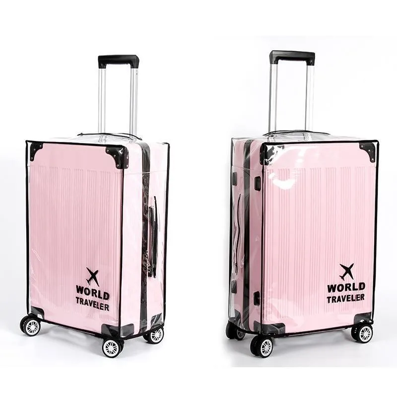 Thickened Wear-Resistant Waterproof Travel Suitcase Dust Cover Luggage Protection Cover Pvc Zipper Transparent Box Cover