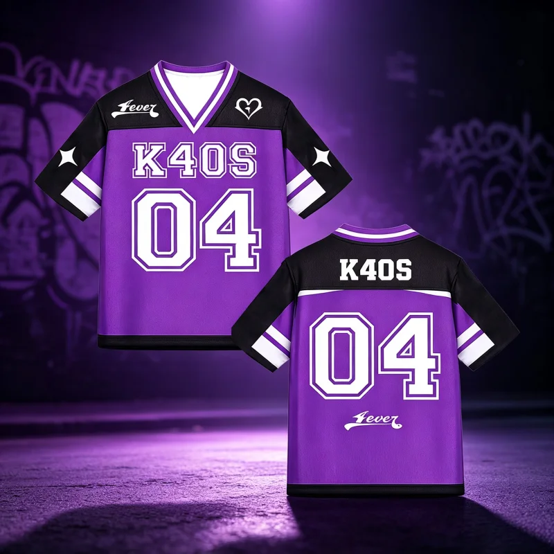 Summer Unisex K40S 04 3D Print Style Sports Jersey Breathable Short Sleeve T-Shirt Casual Streetwear Retro Fans Family Kids Tees