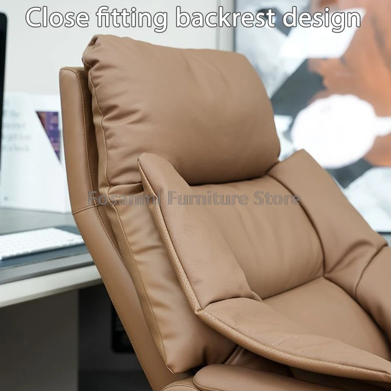 كرسي مكتب كهربائي مريح للرئيس كرسي مكتب جلدي مستلق كراسي كمبيوتر منزلية ناعمة كرسي دوار مريح للألعاب