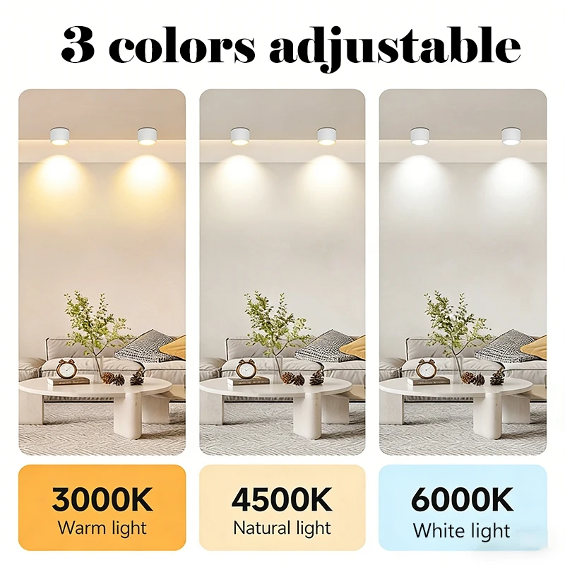 Waterproof Led Downlight GX53 Spot Led Light Replaceable Bulb Ceiling Down Lighting For Bedroom Living Room Home Decor Spotli view 2