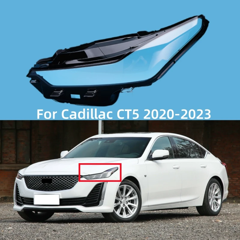 

For Cadillac CT5 2020 2021 2022 2023 Car Headlights Glass Lens Cover Headlamp Lampshade Front Auto Light Shell