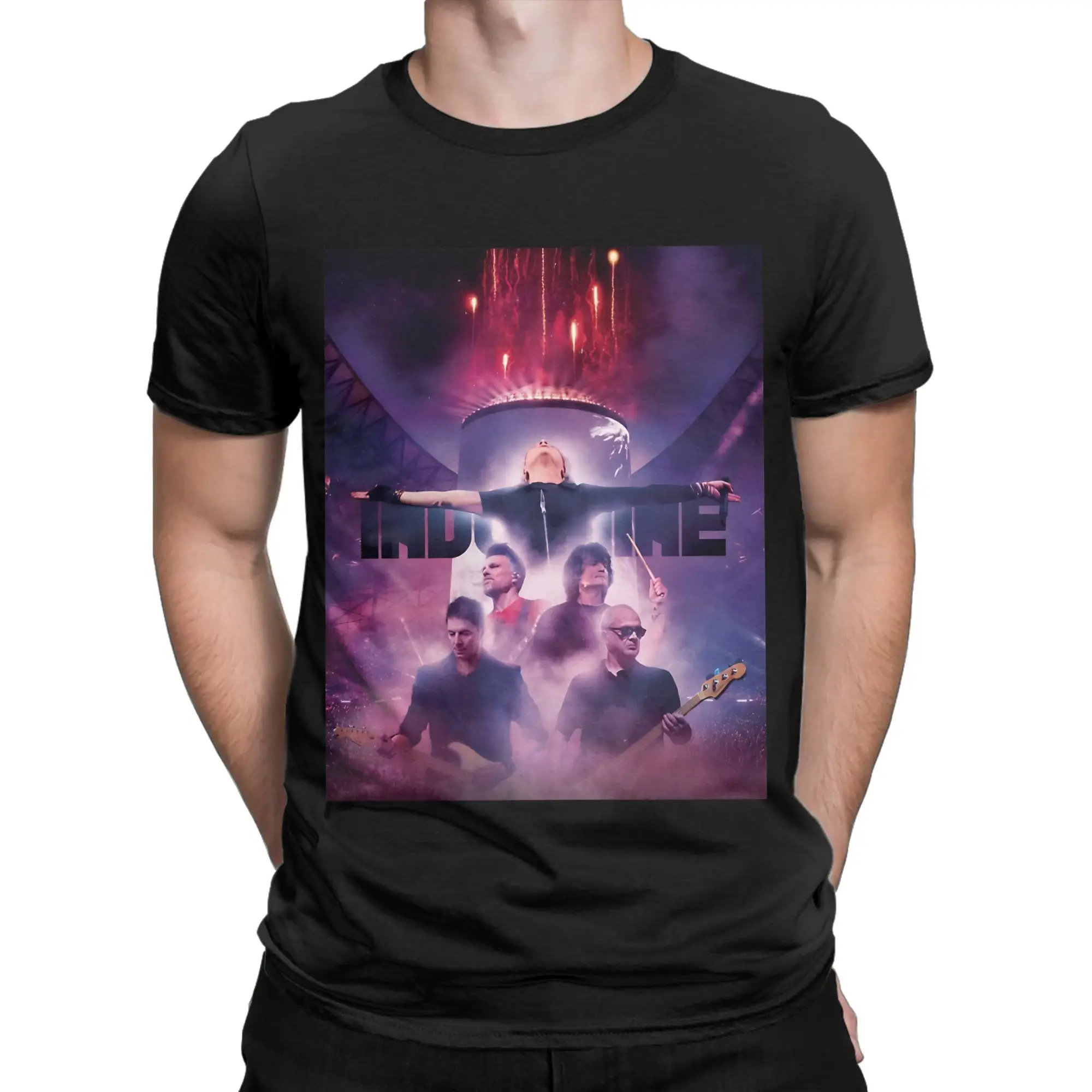 LIVE CENTRAL Novelty 100% Cotton T-Shirt Indochine Tops Tees For Men