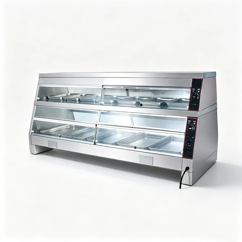 Hot Sales Commercial Food Warmer Electric Showcase Display Glass Food Warmer for Egg Tarts and Bread