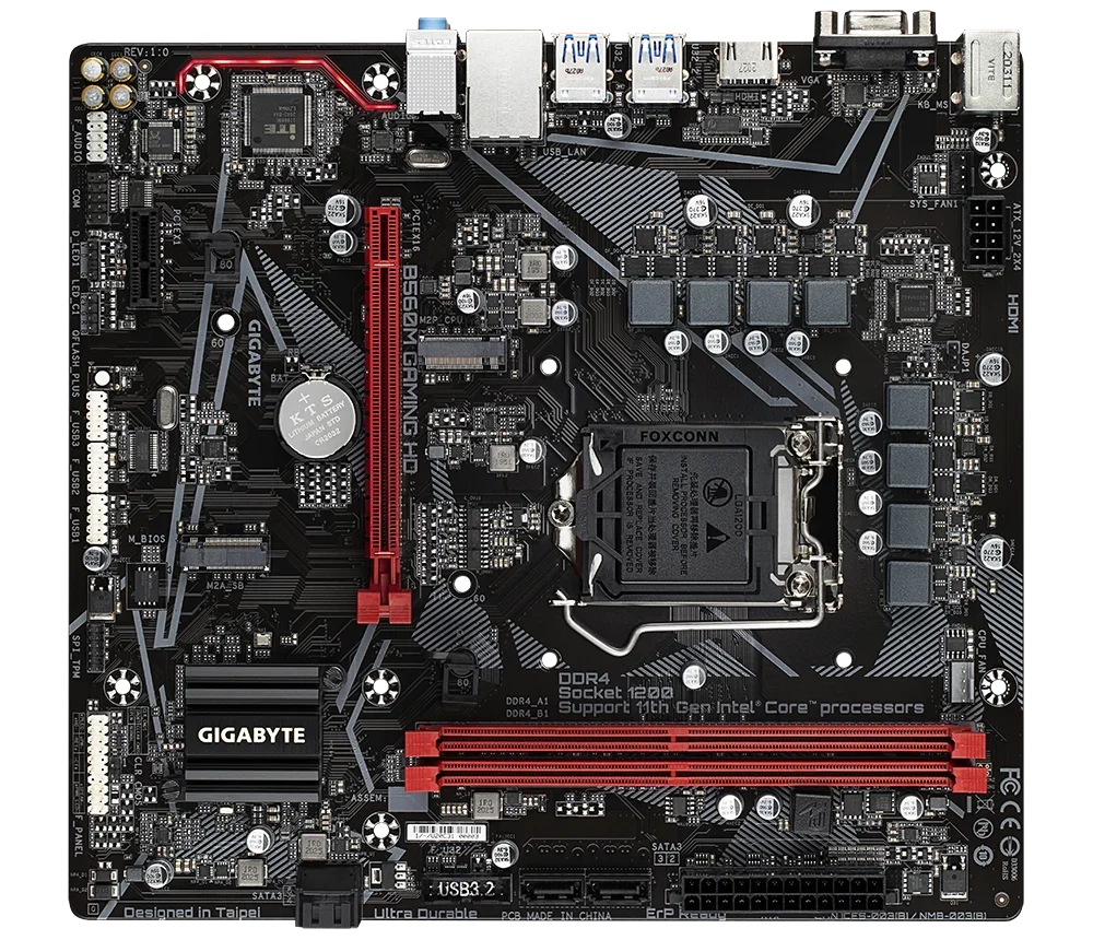 GIGABYTE B560M Gaming HD LGA1200 Socket Micro ATX DDR4 Motherboard for Gaming And High Performance Computing