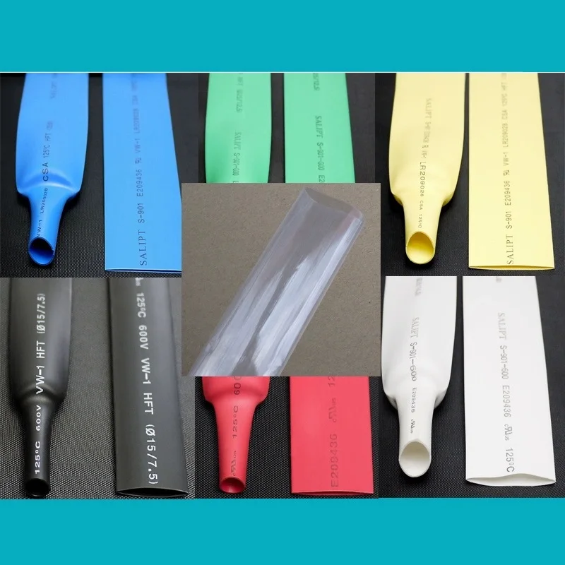 1 Meter Heat Shrink Tube 2:1 Shrink Ratio Polyolefin Insulated Cable Sleeve Φ15mm-210mm