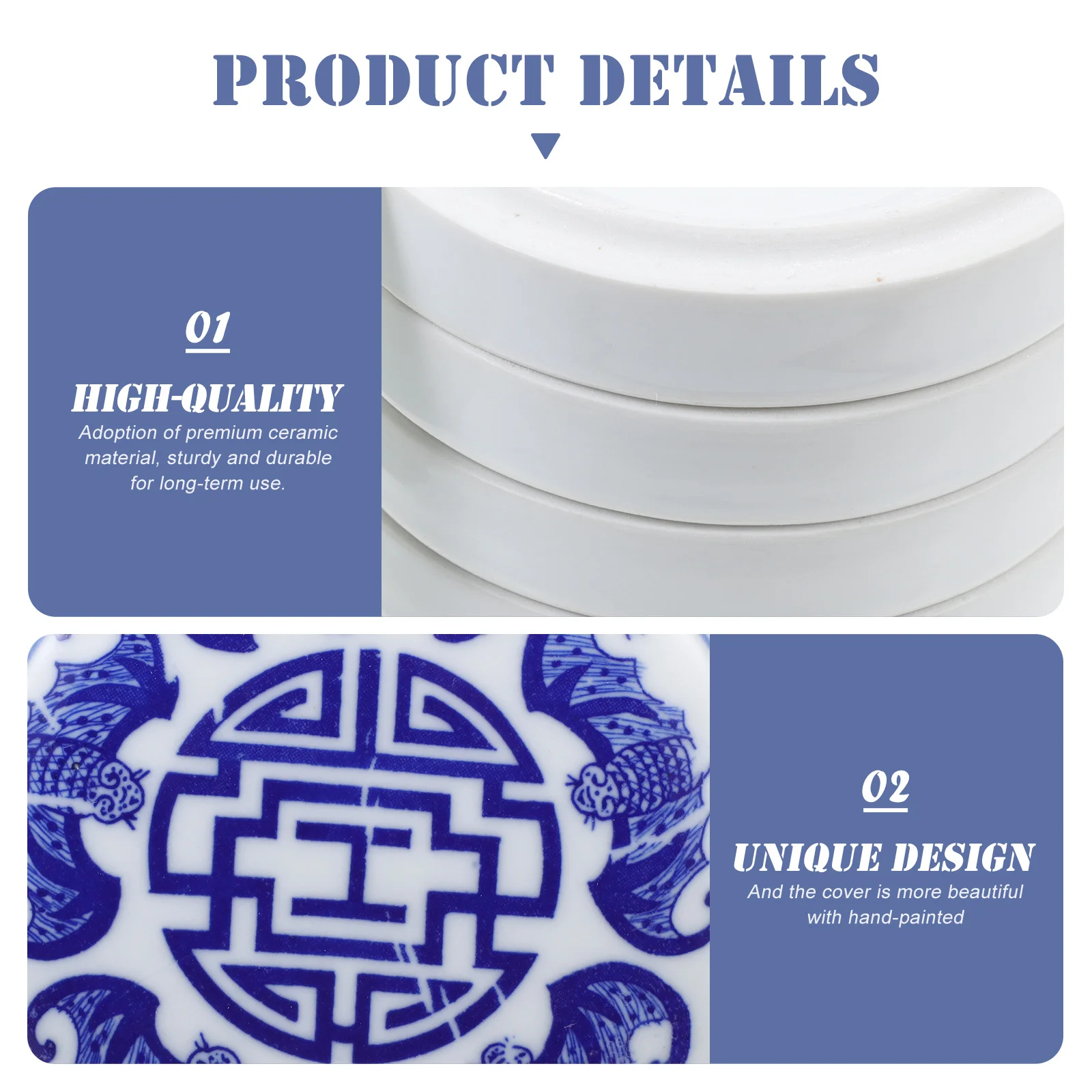 

1Set Five-Layer Ceramic Pigment Holders Smooth Surface Easy Clean Watercolor Gouache Acrylic Oil Tempera Painting Gift Durable