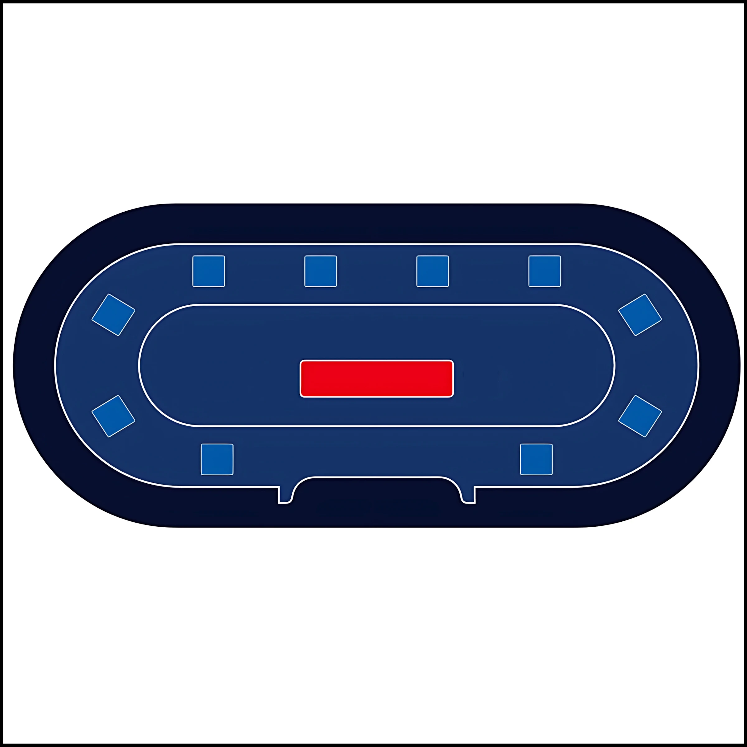 120x60cm/180x90cm Texas Hold 'em poker rubber table mat with special design for multiplayer game poker