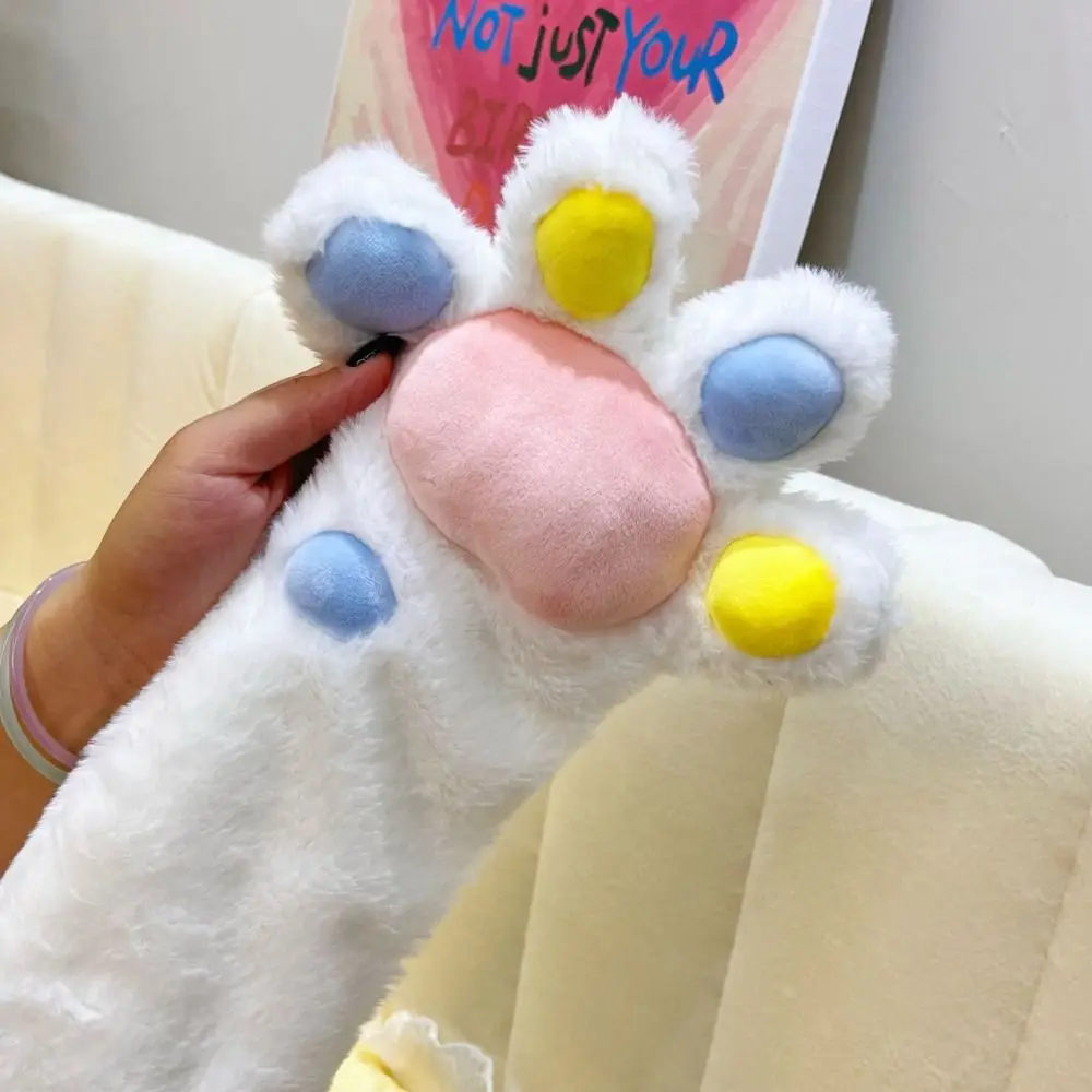 Sound Fun Toys Cat Paw Palm Gloves Soft Plush Cat Claw Furry Glove Cute Cartoon Mittens Winter Mittshand Children's Warm Gloves