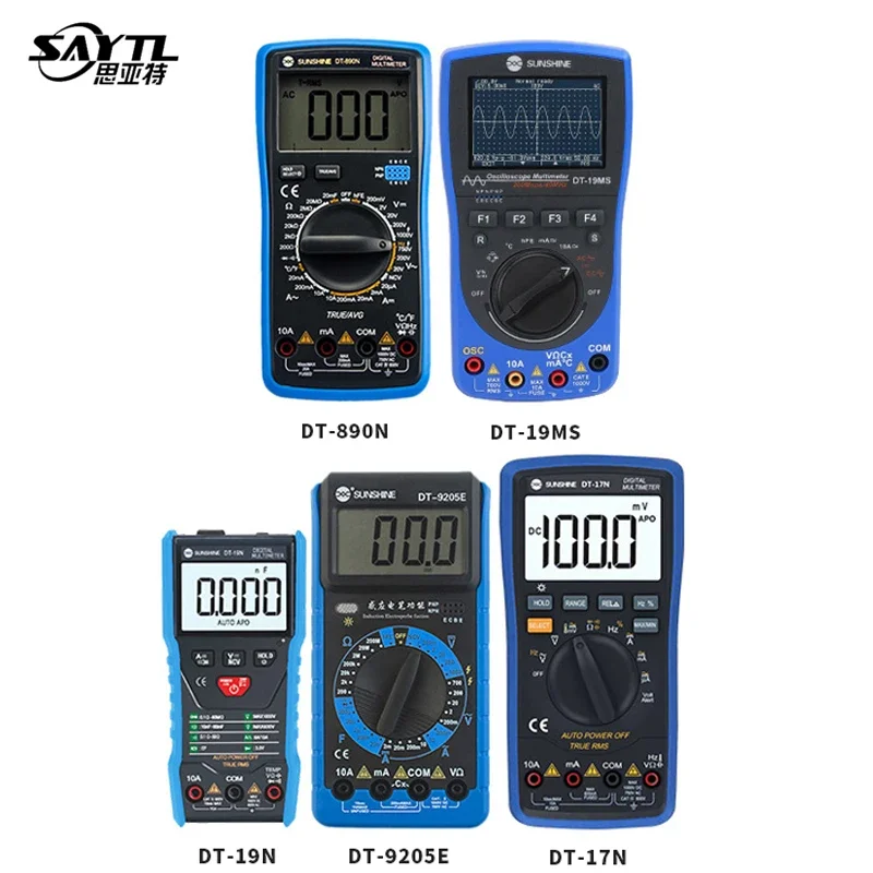 

1Pcs Sunshine Multimeter DT-890N/DT-21N/DT-19N/DT-9205E/DT-17N professional digital multimeter buzzer Voltage Current Tester