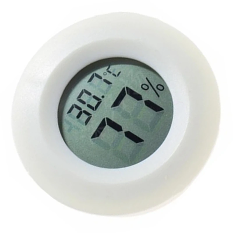 ミニ液晶デジタル温度計湿度計センサープローブ冷凍庫用 10 個ラウンド温度と湿度テスター