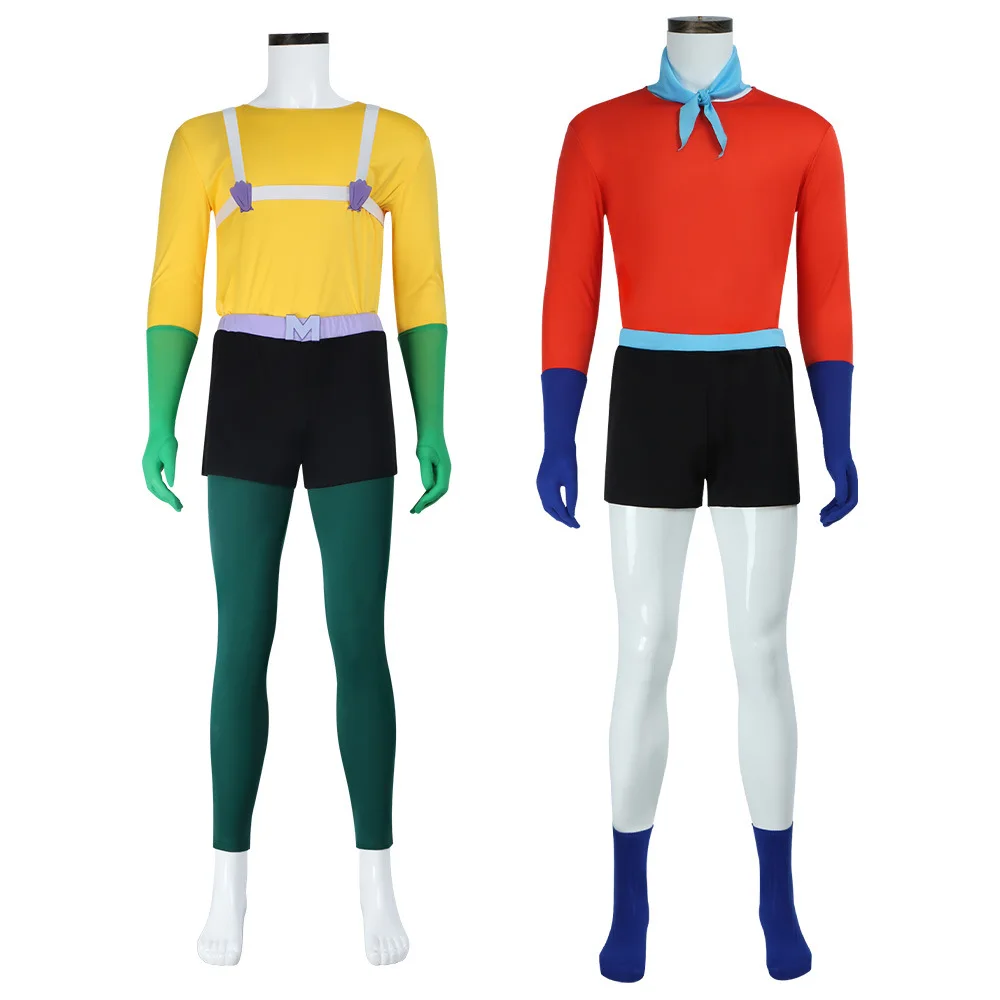 Adult Mermaid Man Ernie Barnacle Boy Tim Cosplay Costume Huckler Cartoon Roleplay Carnival Comic-Con Outfit Men Gifts Takerlama