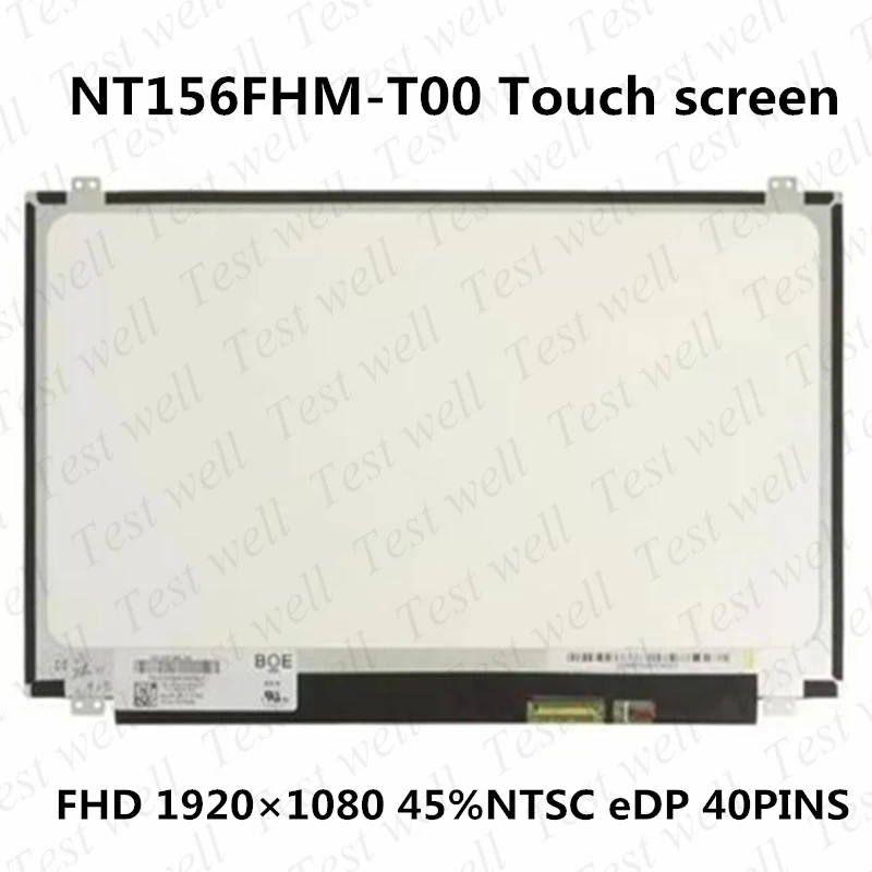 Original For Dell Inspiron 15 5570 5575 15.6'' Laptop Touch Screen NT156FHM-T00 LCD Display matrix 40 pins FHD 1920×1080