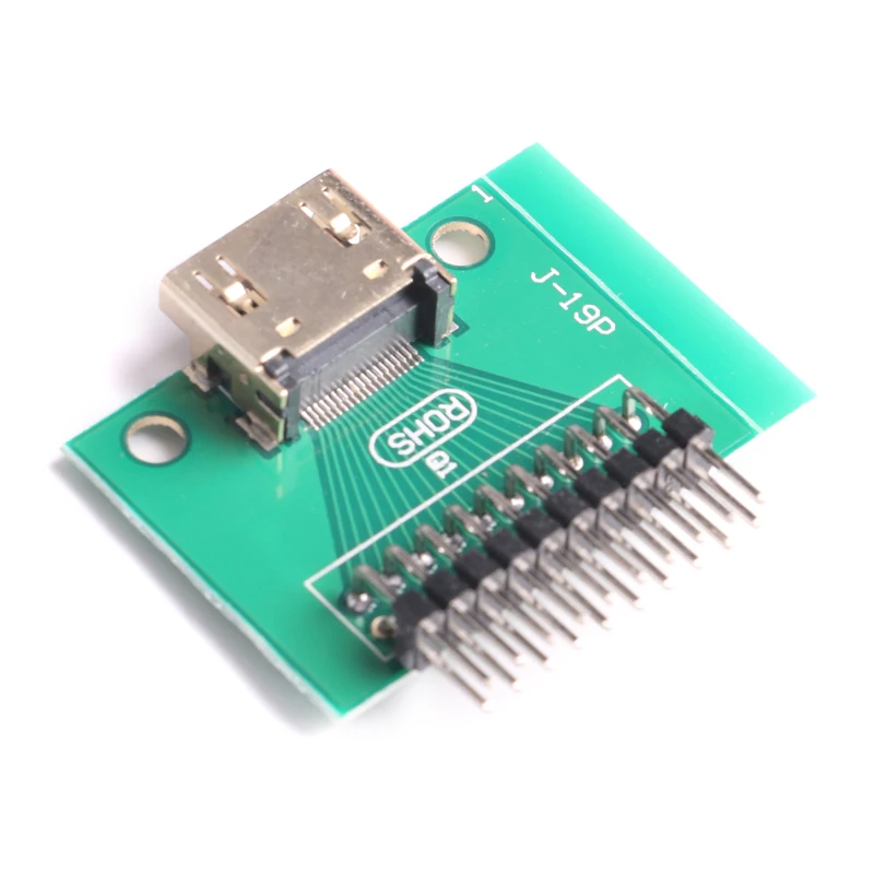 2Pcs HDMI 19Pin Test Socket Adapter Board Jack HDMI 19 Pin PCB Transfer Board Converter IC Socket