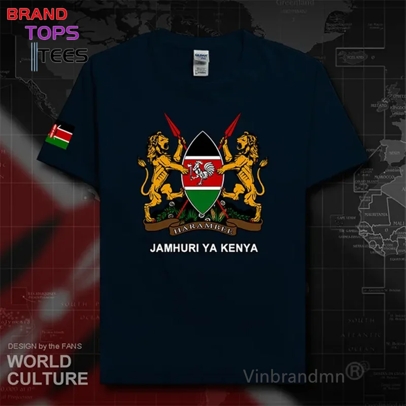 Republic of Kenya Kenyan Men T Shirt Fashion Jerseys Nation Team 100% Cotton T-shirt Country Sporting Clothing Tees KEN tshirt