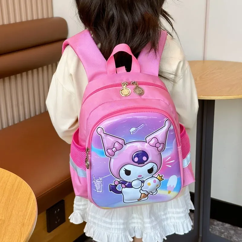 

Sanrioed Anime Kuromi Backpack Cute Kindergarten Stationery Organizer Schoolbags Cartoon Children Shoulder Bag Gift for Friend