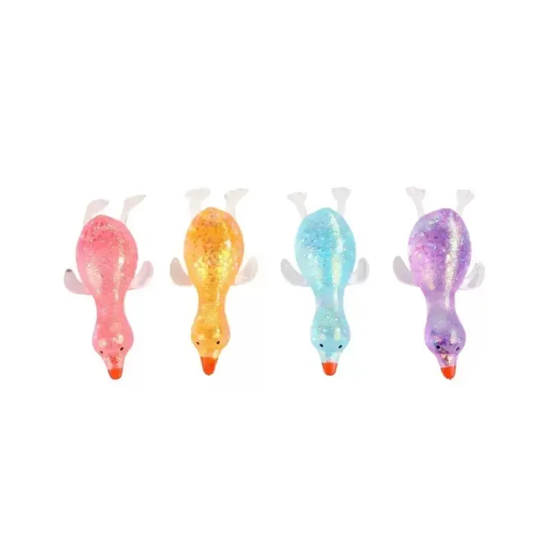 Rainbow Duck Squeeze Toy, Slow Rising Squishy Ball, Soft Sensory Fidget Toy, Cute Stress Relief Gift