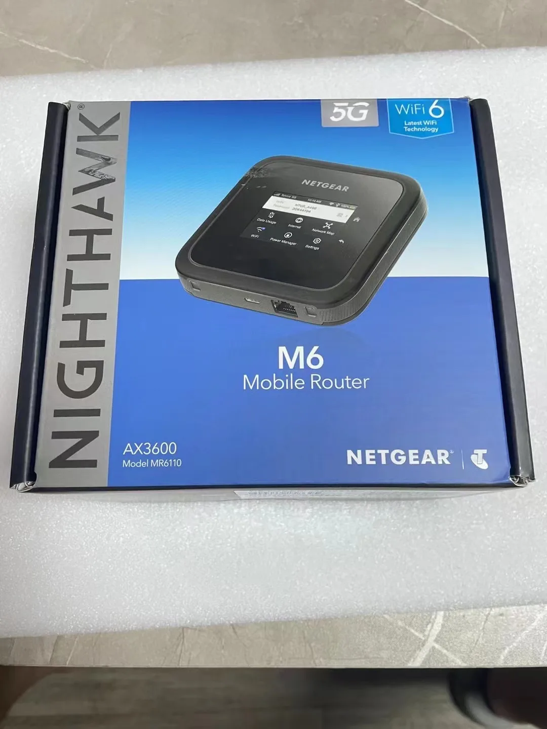 Enrutador de punto de acceso móvil NETGEAR MR6110 5G WiFi 6 con bandas 5G Sub-6 (98% nuevo sin caja versión Australia)