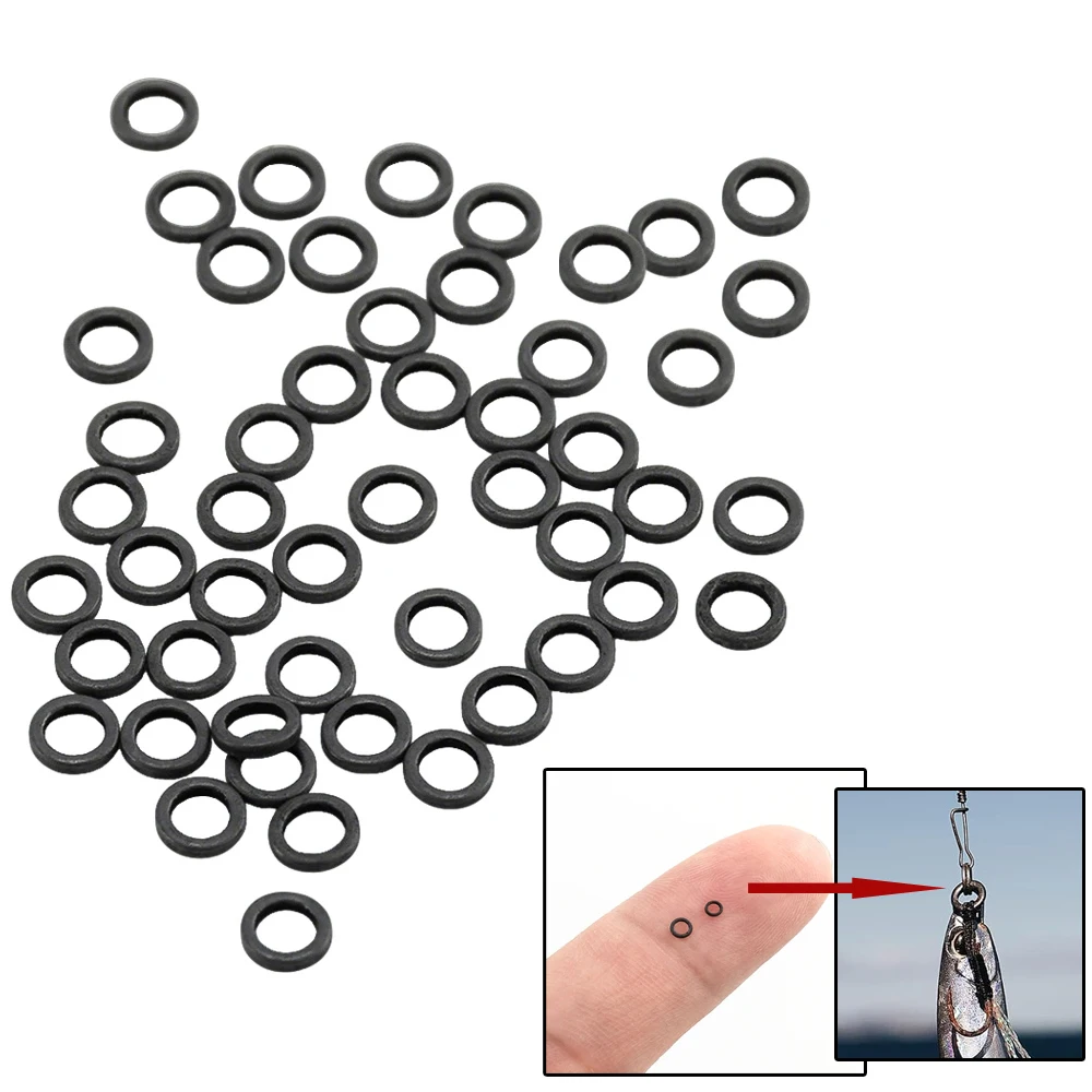 

50pcs Fishing 2mm/2.5mm Quick Change Lure Ring Solid Stainless Steel Fly Bait Connector Saltwater Fish Tackle Tool Accessories