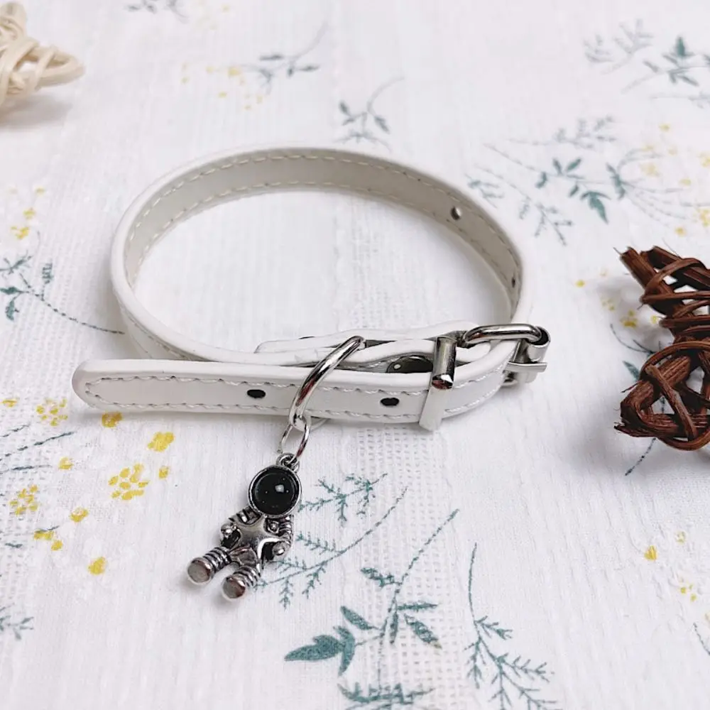 

Doll's Necklace Waist Belt Cotton Doll Neck Collar Star Leather Cotton Doll Necklace Cute Mini Plush Doll Necklace Photo Props