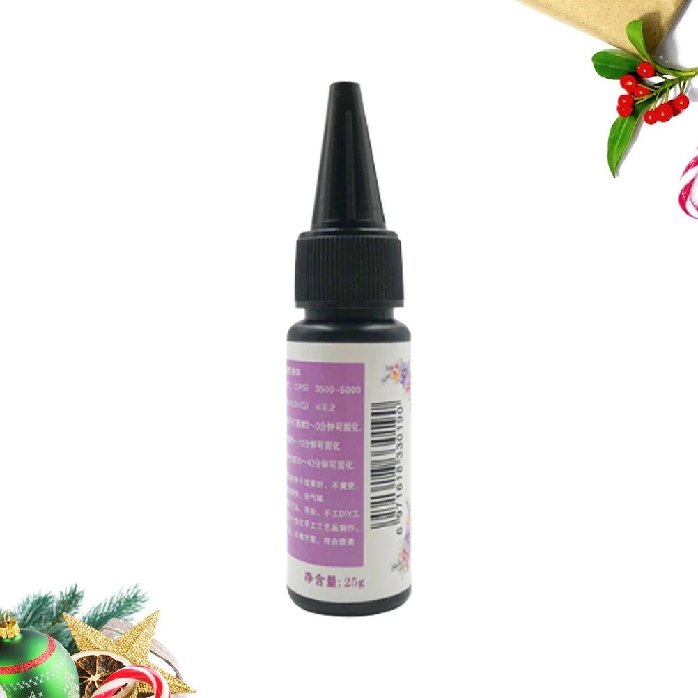 25G Uv Resin Hard Glue Black Dye Liquid Pigment Uv Curing Adhesive for Resin Jewelry Making Nail Art Craft Supplies
