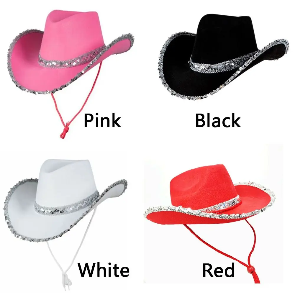 Sombrero de vaquero para fiesta de disfraces para mujer, gorro de vaquera para despedida de soltera, divertido