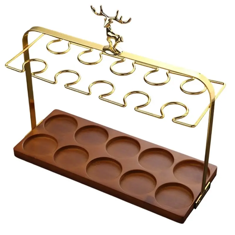 

【ЭФФЕКТИВНЫЙ】Подставка для бокалов для вина, компактный диспенсер для вина, бытовой держатель для винных принадлежностей, подставка для бокалов в форме оленя