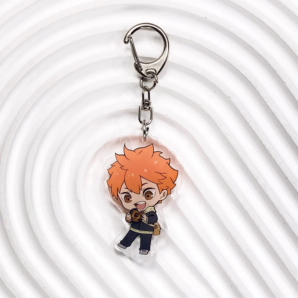 شخصيات أنيمي Haikyuu Kawaii سلسلة مفاتيح السيارة اكسسوارات حقيبة سحر الإبداعية على ظهره قلادة كيرينغ هدايا مضحكة للأصدقاء